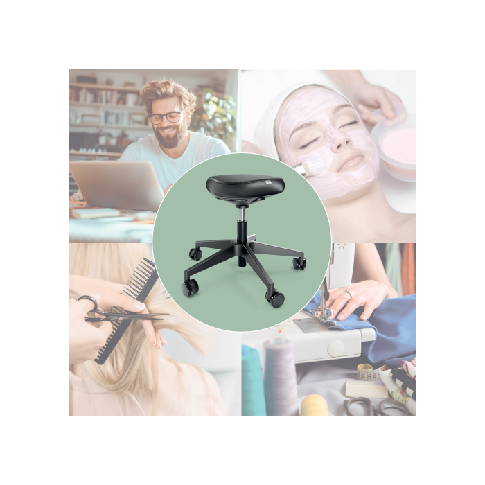 Taburete Leitz Ergo con Ruedas Color Negro Kensington 65780095 3 Taburete Leitz Ergo con Ruedas Color Negro Kensington 65780095 3