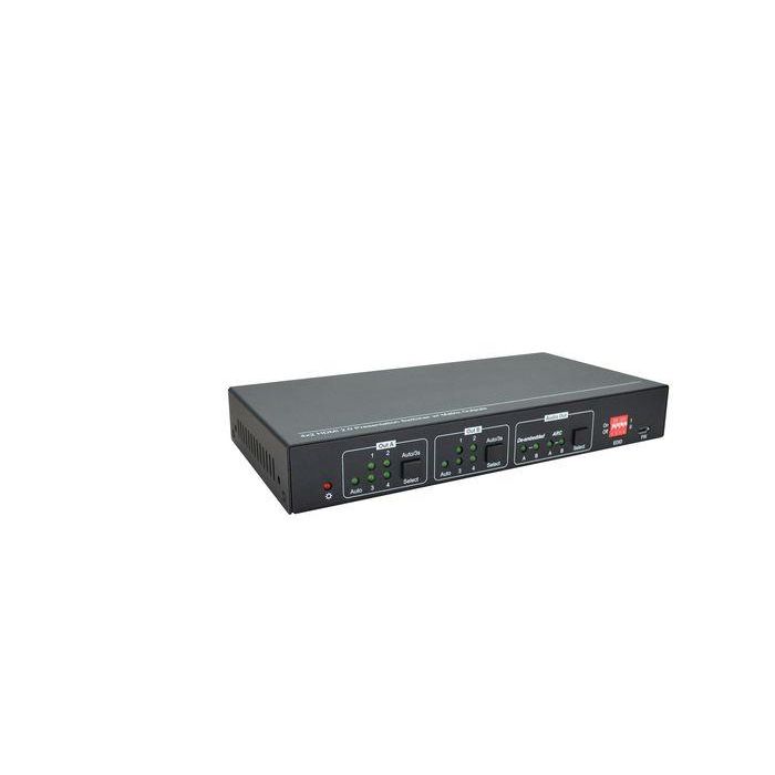 Vivolink HDMI 2.0 4x2, 4K@60Hz, 18Gbps, HDCP 2.2, SPDIF, 3.5mm, RS-232, 200x28.5x100 mm 2 Vivolink HDMI 2.0 4x2, 4K@60Hz, 18Gbps, HDCP 2.2, SPDIF, 3.5mm, RS-232, 200x28.5x100 mm 2