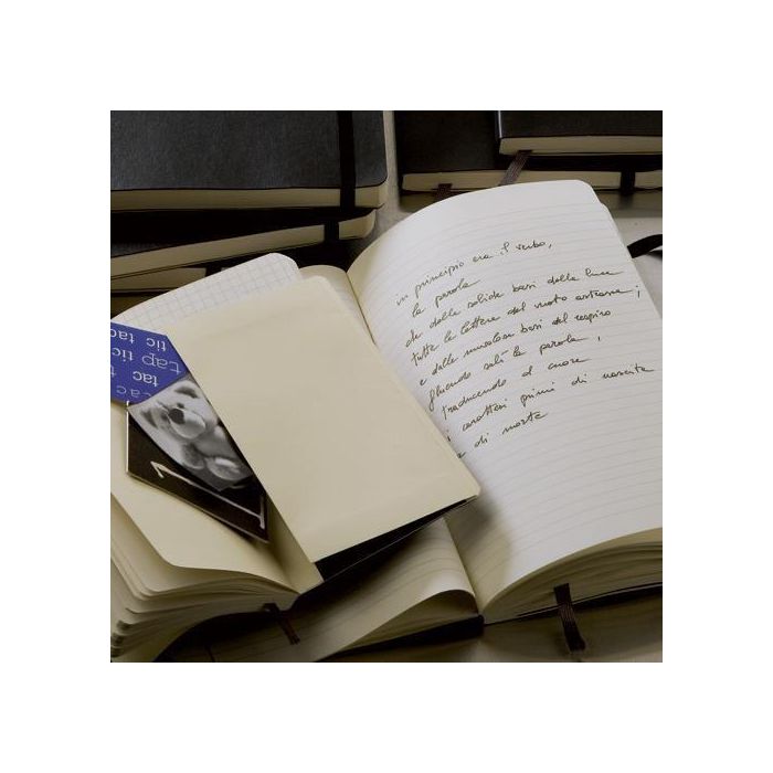 Cuaderno Moleskine Clasico Tapa Blanda 13X21 192H 70Gr. Lisa Con Goma Negra 5