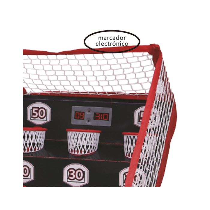 Tachan Juego De Baloncesto Con Marcador Electrónico Para Niños +3 Años Incluye 9 Canastas y 3 Pelotas 3