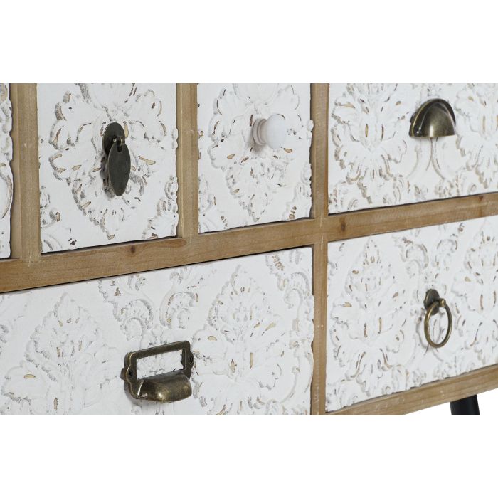 Mueble de TV DKD Home Decor 120 x 40 x 61 cm Abeto Natural Metal Blanco 6 Mueble de TV DKD Home Decor 120 x 40 x 61 cm Abeto Natural Metal Blanco 6