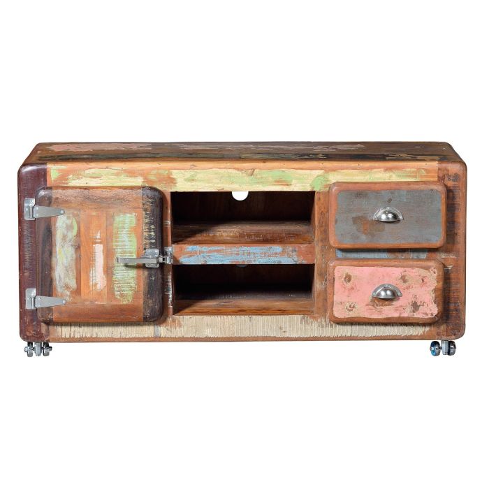 Giner y Colomer Mueble TV Madera Reciclada Multicolor 56x135x40cm 1