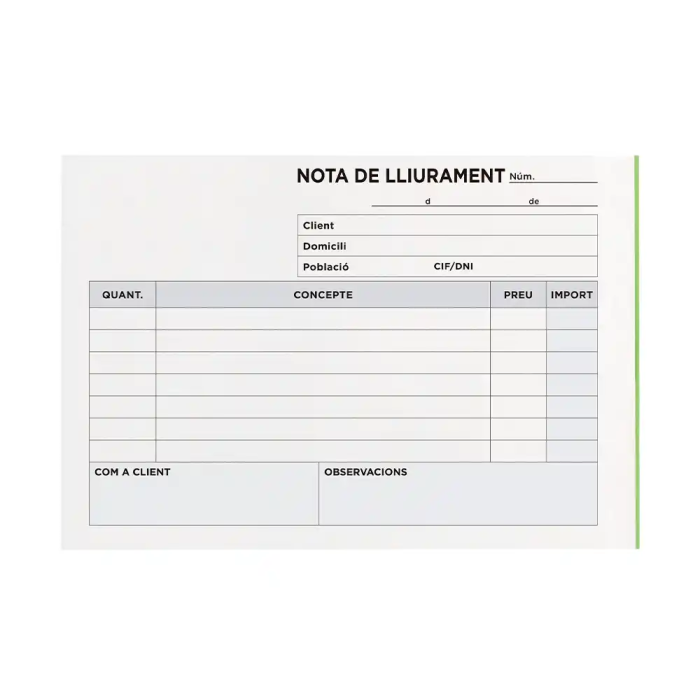 Liderpapel T228 Talonario Entregas Original y Copia Octavo Apaisado Texto en Catalán 155 x 105 mm 2 Liderpapel T228 Talonario Entregas Original y Copia Octavo Apaisado Texto en Catalán 155 x 105 mm 2