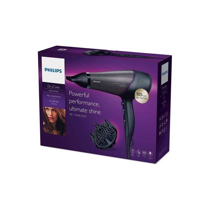 SECADOR DE PELO PHILIPS DRYCARE PRO - 2300W - FUNCIÓN AIRE FRÍO - IONIZADOR - INCLUYE DIFUSOR Y BOQUILLA 7MM - ANILLO PARA COLGAR 4 SECADOR DE PELO PHILIPS DRYCARE PRO - 2300W - FUNCIÓN AIRE FRÍO - IONIZADOR - INCLUYE DIFUSOR Y BOQUILLA 7MM - ANILLO PARA COLGAR 4