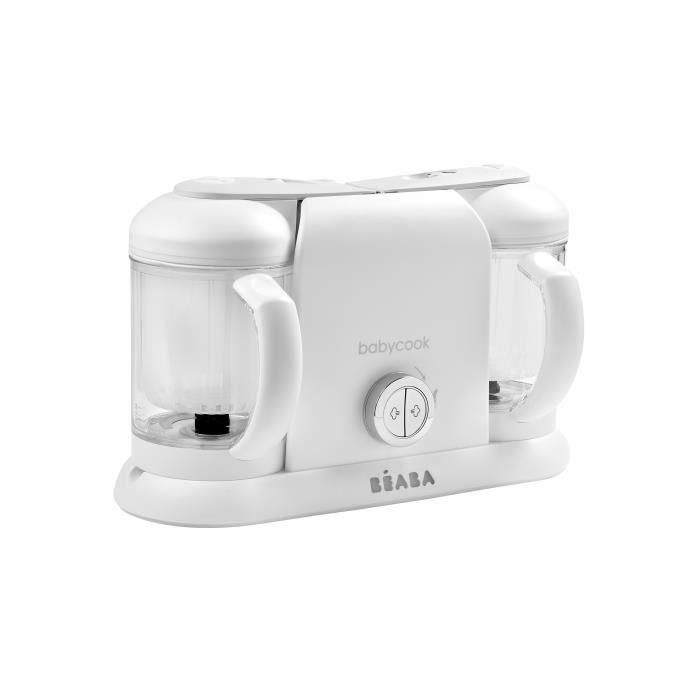 BEABA Babycook Duo Baby Robot Blanco y Plata 1