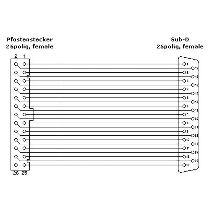 InLine Cable de extensión para puerto paralelo externo, 34 cm/0.34 m, color plata, 33225B