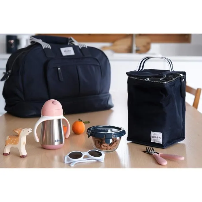 Beaba Portamerienda Isotérmico Azul Marino/Rayas 5