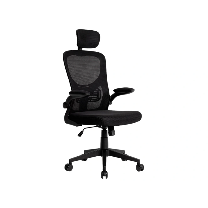 Q-connect Silla Ergonómica Pal Ermo Malla, Base Nylon, Ruedas Premium Color Negro - Máx 1300, Anc 610, Prof 600 6