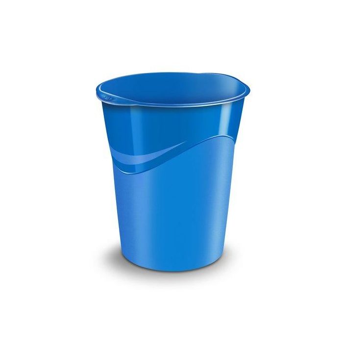 Papelera Plastico Cerrada Cep Gloss 280G 14 Litros Azul