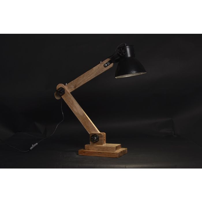 DKD Home Decor Lámpara Sobremesa 15 x 65 x 50 cm Marrón Negro Mango Metal 1