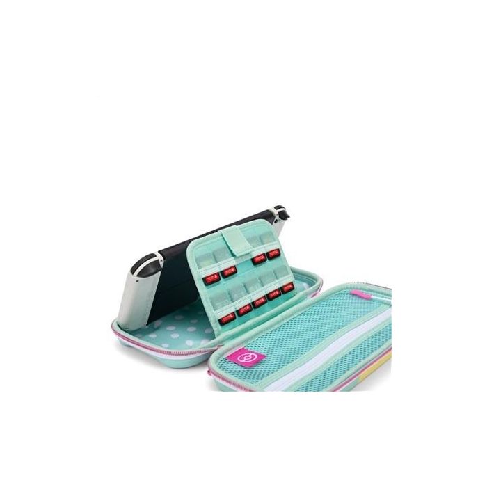 Power A NSCS0125-01 Estuche Protector Compacto para Nintendo Switch OLED, Switch y Switch Lite con Soporte de Juego y Almacenamiento para Tarjetas 9