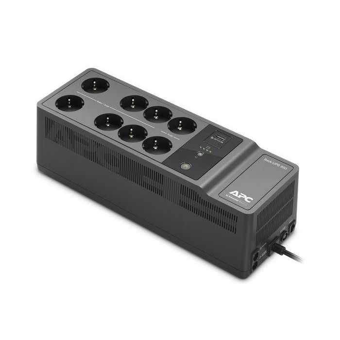 APC Back-UPS 650VA 230V 1 USB charging port - (Offline-) USV sistema de alimentación ininterrumpida (UPS) En espera (Fuera de línea) o Standby (Offline) 0,65 kVA 400 W 8 salidas AC APC Back-UPS 650VA 230V 1 USB charging port - (Offline-) USV sistema de alimentación ininterrumpida (UPS) En espera (Fuera de línea) o Standby (Offline) 0,65 kVA 400 W 8 salidas AC
