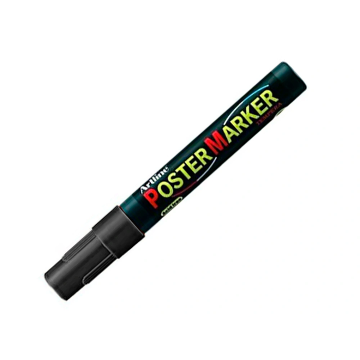 Artline Rotulador EPP-4 Poster Marker Punta Redonda 2 mm Tinta Negra Opaca para Carteleria y Superficies Diversas 2
