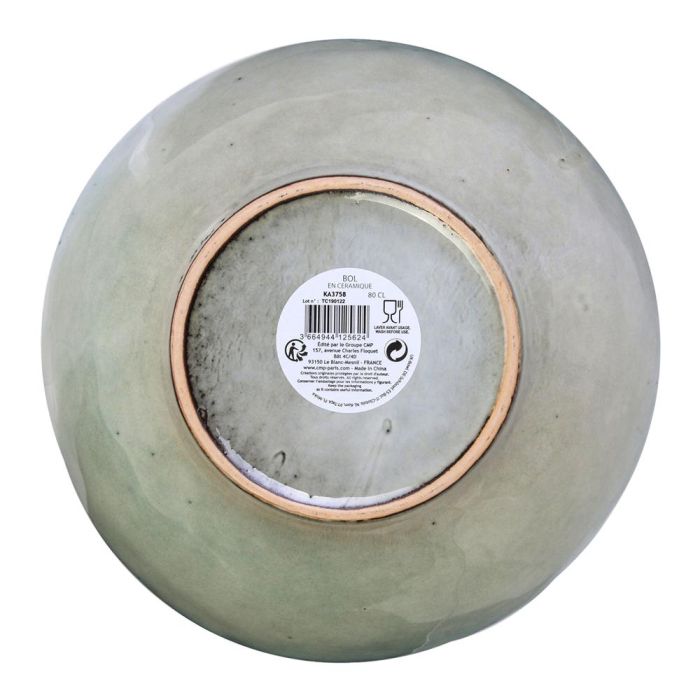 Home Deco Factory Bol Gres Arena Colección Natural Diámetro 19,5 cm Altura 7,3 cm Capacidad 800 ml 1