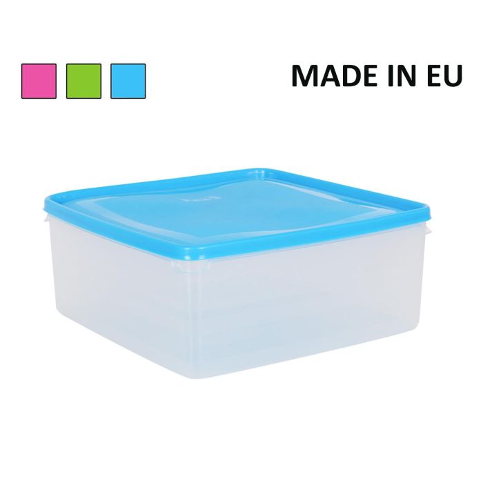 Fiambrera Cuadrada 4.25L Colores - Inde (6 Unidades)