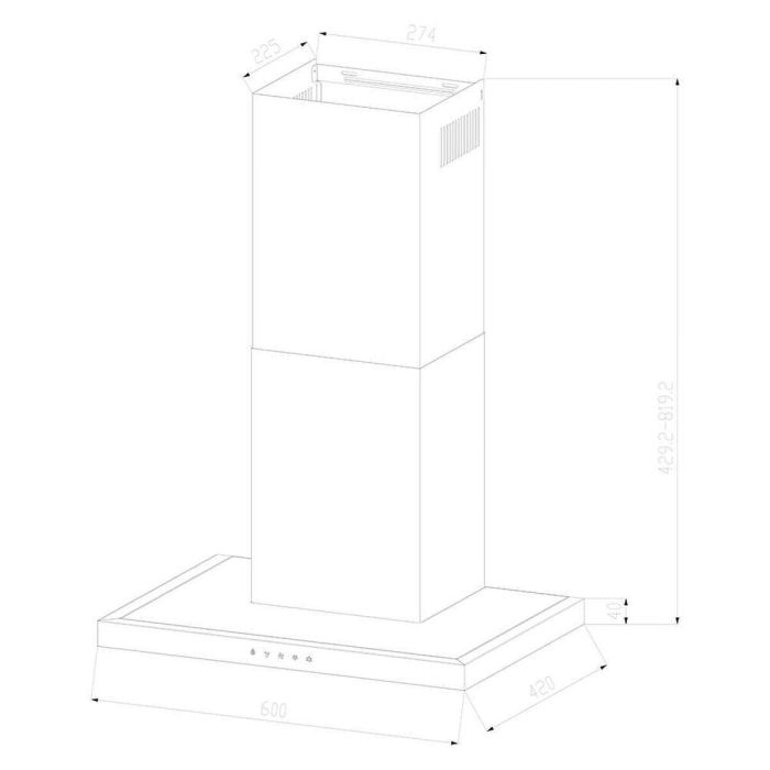 Campana Convencional Cecotec Flux TT 604000 Acero 15