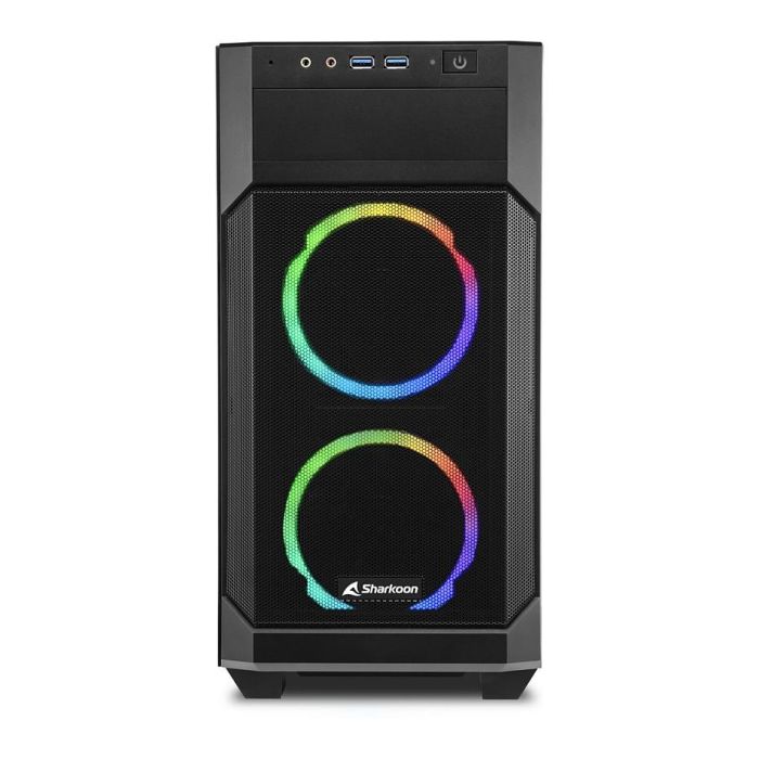 Sharkoon V1000 RGB Black, Micro Torre, PC Gaming, Negro 1 Sharkoon V1000 RGB Black, Micro Torre, PC Gaming, Negro 1