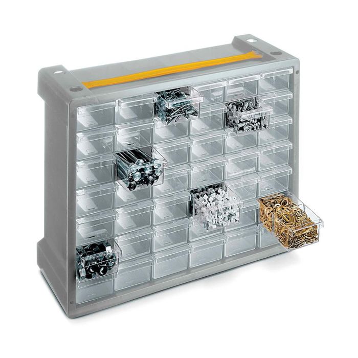 Terry Cajonera para tornilleria con 16 cajones, Polipropileno Transparente, 40,5x15x32,5cm 1 Terry Cajonera para tornilleria con 16 cajones, Polipropileno Transparente, 40,5x15x32,5cm 1