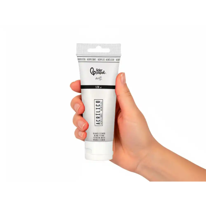 Liderpapel Pintura Acrílica Tubo 120 ml Blanco Titanio 4