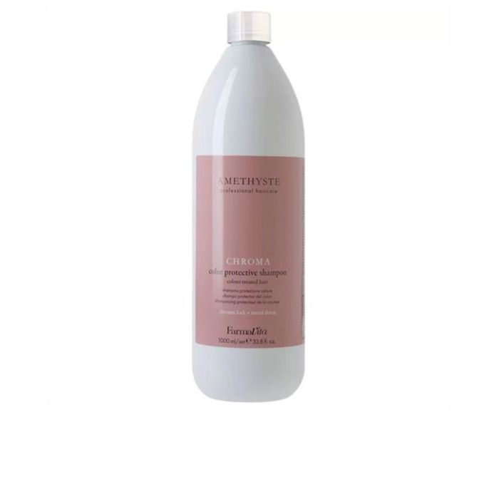 Farmavita AMETHYSTE CHROMA color protective shampoo con Chroma Lock+Metal Detox para cabello teñido 1000 ml