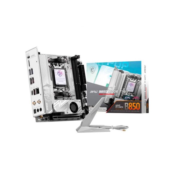 MSI B850I EDGE TI WiFi Placa Base AMD B850 Socket AM5 mini ITX, Compatible con Ryzen 7000/8000/9000, DDR5, Wi-Fi 7, 911-7E79-04S