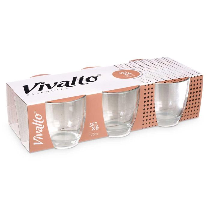 Set 6 Vasos Cortado 170Ml Vivalto 30X8CM (12 Unidades) 2 Set 6 Vasos Cortado 170Ml Vivalto 30X8CM (12 Unidades) 2