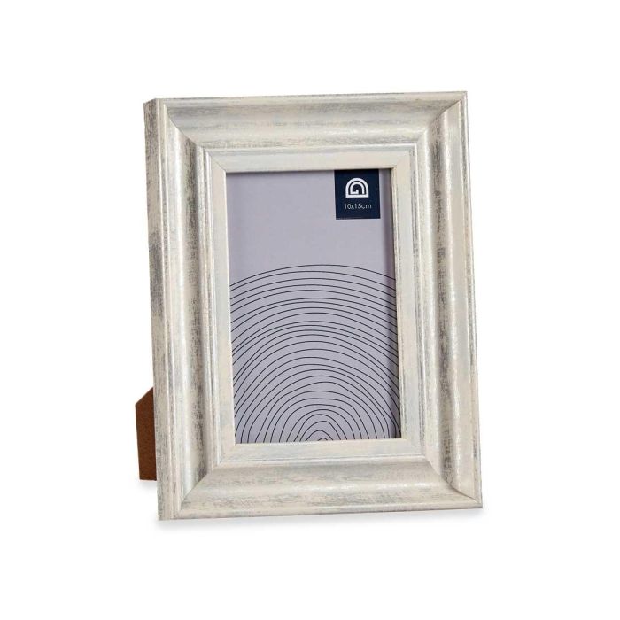 Portafotos Efecto Madera Plata 10x15 cm Giftdecor - Marco fotos plástico y vidrio (24 Unidades) 1