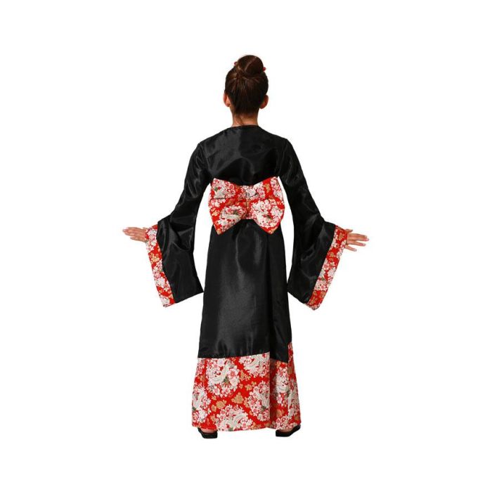 Disfraz Geisha Kimono Negro Niña Infantil 5-6 Años 2