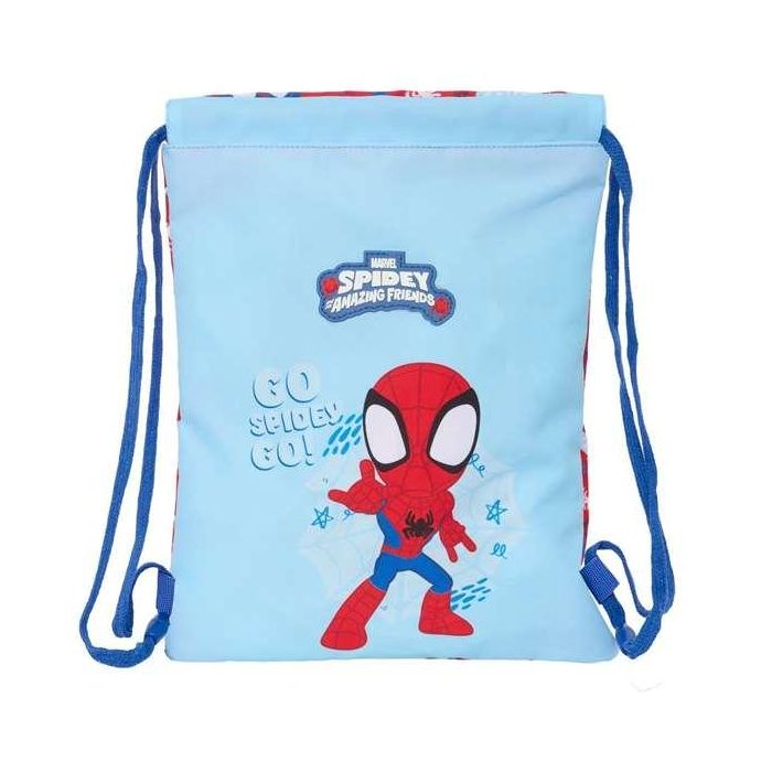 Bolsa Mochila con Cuerdas Spider-Man Rescue Azul Rojo 26 x 34 x 1 cm
