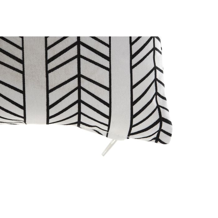 DKD Home Decor Cojín Boho Cuadrado Exterior Poliéster Blanco Negro 43x43 cm - Resistente a la Abrasión y 400 Horas UV, con Cierre de Cremallera 2 DKD Home Decor Cojín Boho Cuadrado Exterior Poliéster Blanco Negro 43x43 cm - Resistente a la Abrasión y 400 Horas UV, con Cierre de Cremallera 2