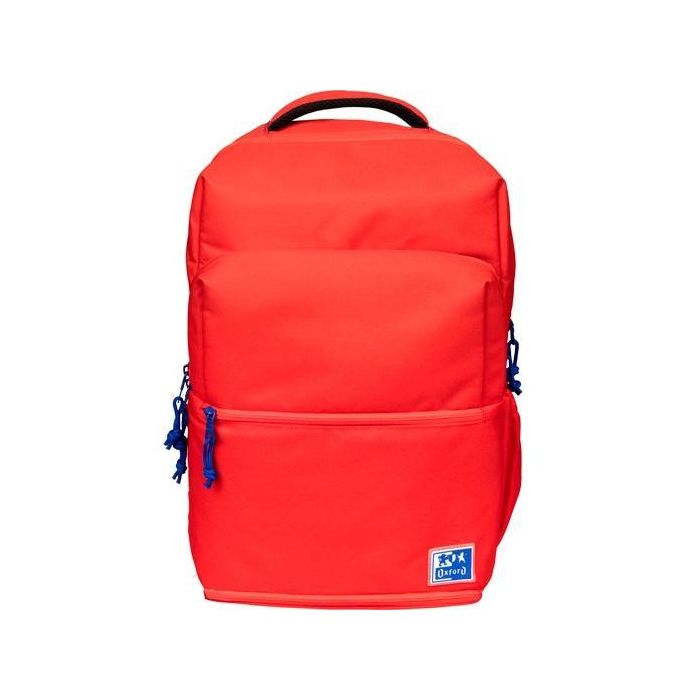 Oxford Mochila Expandible +5 cm, Rojo, 13 compartimentos, Bolsillo acolchado PC y Tablet