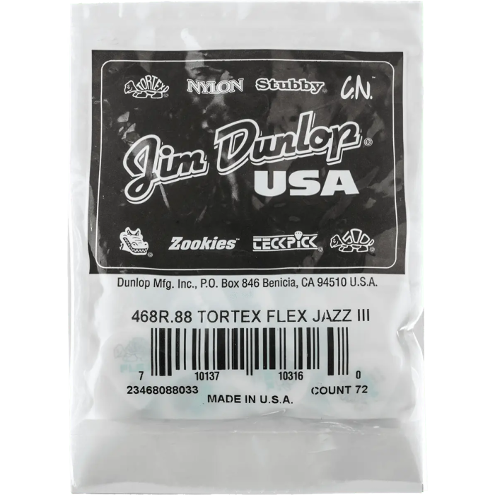 Dunlop Pack 72 Púas Tortex Flex Jazz III - 0,88 Mm 2