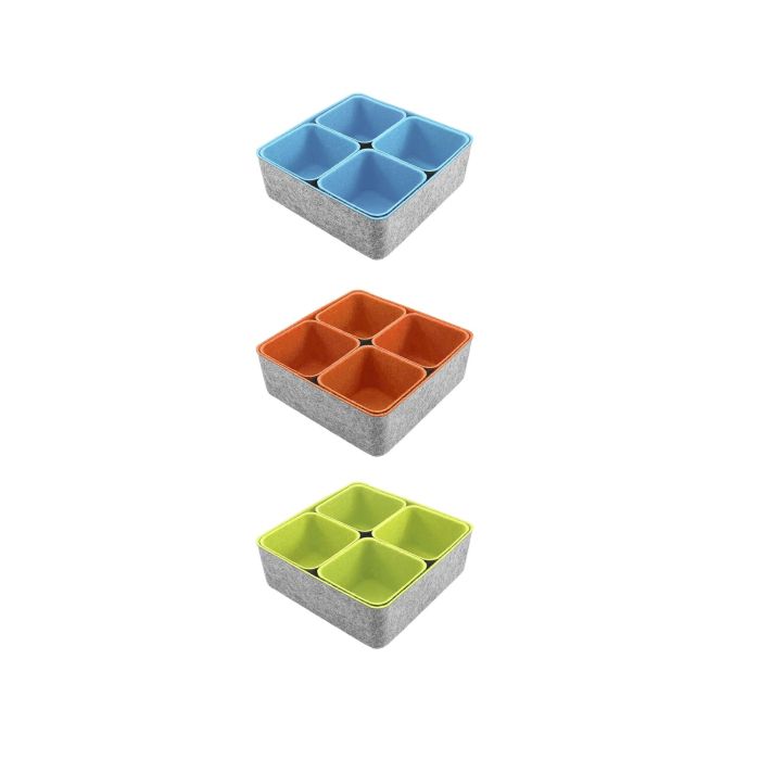 Confortime Set de 5 Organizadores de Fieltro 25.2 x 25 x 10 cm (6 Unidades) 3