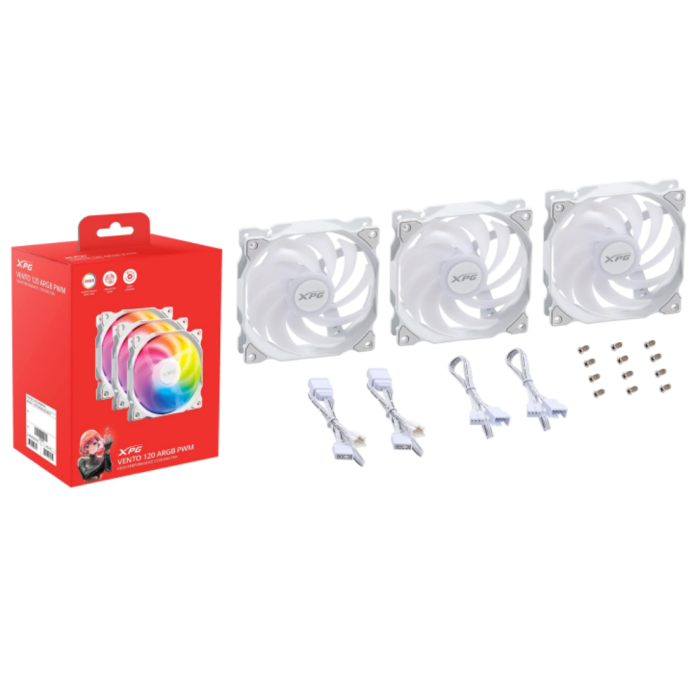 XPG VENTO 120 ARGB PWM Carcasa del ordenador Ventilador 12 cm Blanco 3 pieza(s) XPG VENTO 120 ARGB PWM Carcasa del ordenador Ventilador 12 cm Blanco 3 pieza(s)