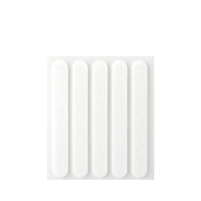 Inofix Plasfix Pack 5 Fieltros Blanco Sintéticos Adhesivos 95x12mm, Lana Acrílica, Protege Suelo y Silencia Ruido