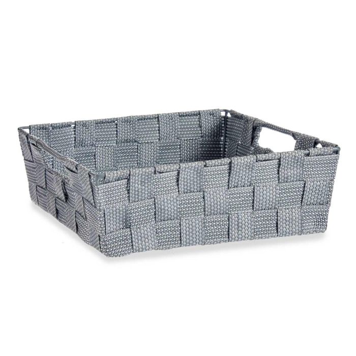 Cesta Tela Rect 23Cm Gris Kipit (48 Unidades) 1 Cesta Tela Rect 23Cm Gris Kipit (48 Unidades) 1
