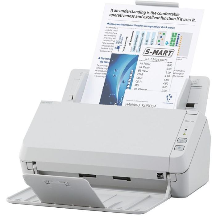 Ricoh SP-1125N Escáner de Documentos - 25 ppm, 600x600 DPI, ADF, Ethernet, USB 3.2 4