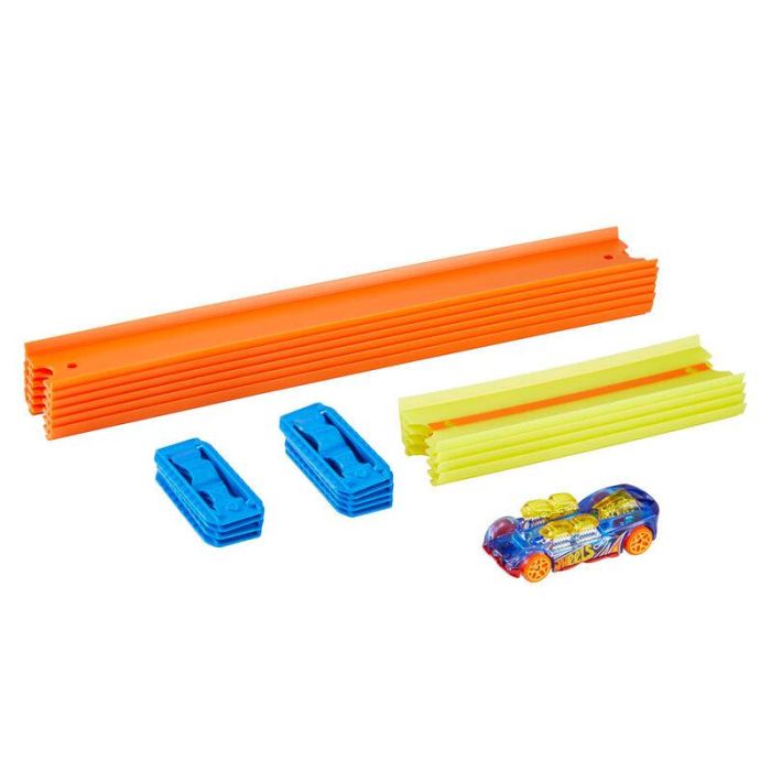 Pistas de coches hot wheels incluye 10 piezas y 1 vehículo die-cast 1 Pistas de coches hot wheels incluye 10 piezas y 1 vehículo die-cast 1