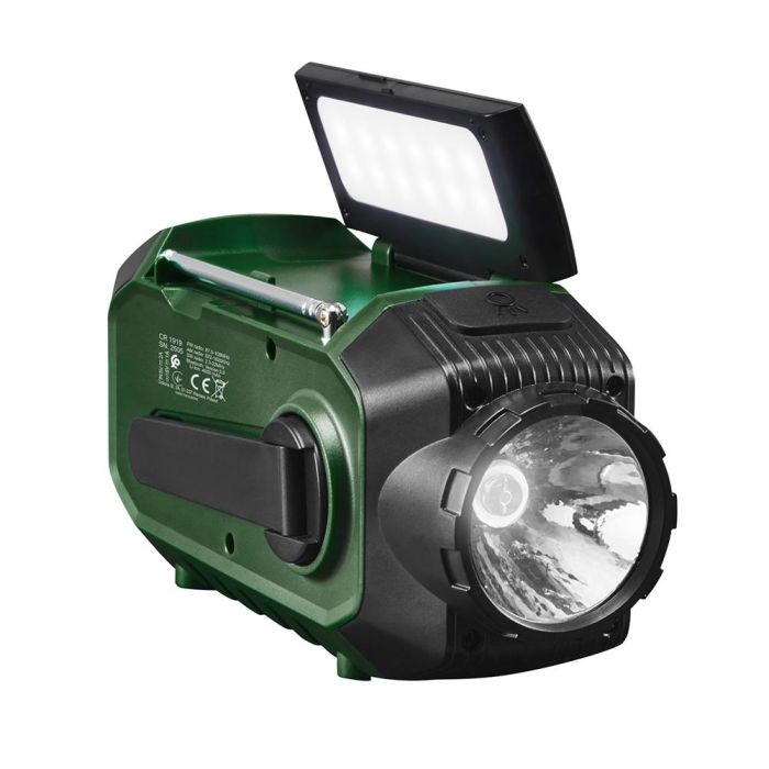 Radio emergencia multifunción solar/dinamo/usb 4000 mah cr1919, verde, 181 x 72 x 82 mm 6 Radio emergencia multifunción solar/dinamo/usb 4000 mah cr1919, verde, 181 x 72 x 82 mm 6