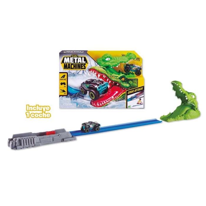 Pista metal machines croc attack, incluye 1 coche 30x9'5x20cm 1