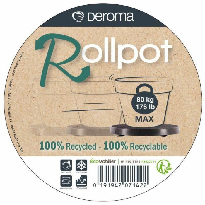 DEROMA - roll pot r soporte con ruedas para macetero - 39cm 1