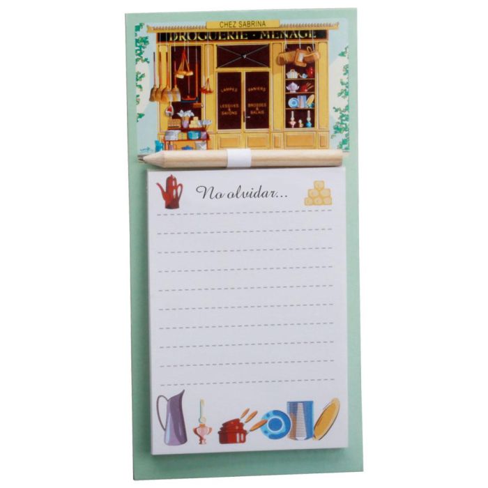 Cook Concept Bloc Magnético 50 Hojas Surtidas 10x20 cm con Lápiz 5