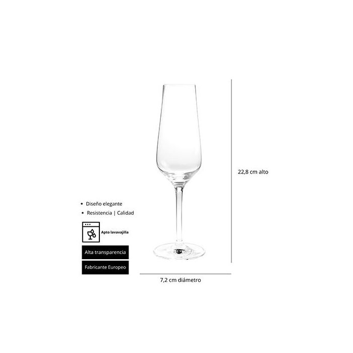 Aosta Copa Champagne H 228 Mm 23 Cl (6 Unidades) 1 Aosta Copa Champagne H 228 Mm 23 Cl (6 Unidades) 1