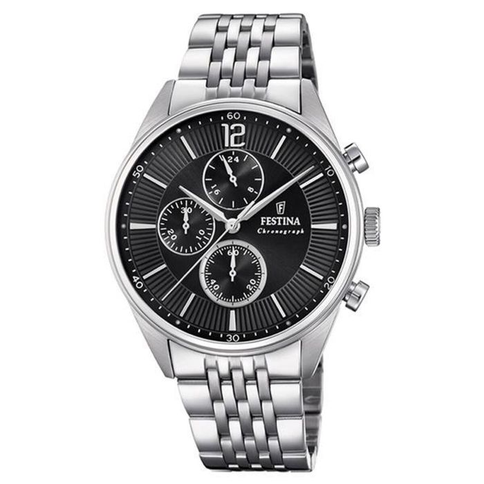 Reloj Hombre Festina F20285/4 Negro Plateado Reloj Hombre Festina F20285/4 Negro Plateado