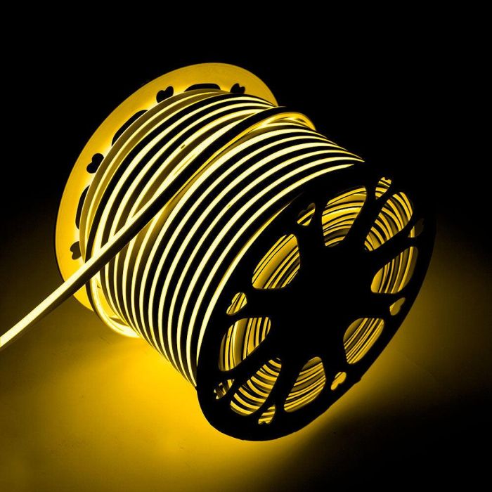 Tira LED Manguera "Neon Flex" 6W 6000ºK 220VAC 8x16mm Simple 120xSMD2835 6W/M x1M 40.000H  [HO-NSPVC8x16SOY220CW] 60