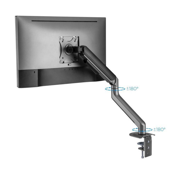 Tooq Soporte Mesa TV 17-32 Pulgadas Gris, VESA 75x75/100x100, Ajustable en Altura, Inclinación y Rotación 3