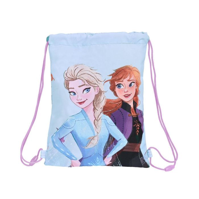 Bolsa Mochila con Cuerdas Frozen Believe Lila