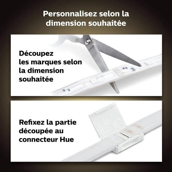 Philips Hue PHI8718699703424 Tira de Luz LED Inteligente para Interior Ambiente Blanco y Color 2m Bluetooth 5