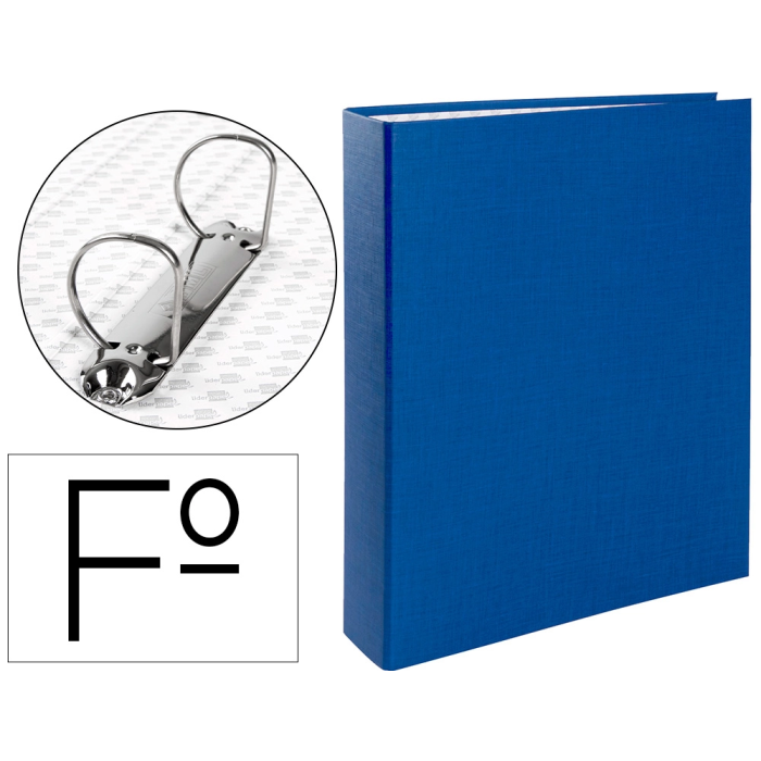 Liderpapel Carpeta de 2 Anillas 40mm Folio Cartón Forrado Plástico Azul 0 Liderpapel Carpeta de 2 Anillas 40mm Folio Cartón Forrado Plástico Azul 0