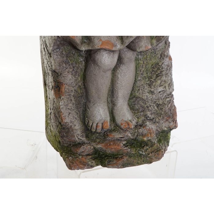 DKD Home Decor Macetero Neoclásico de Fibra de Vidrio Gris con Detalle Ángel - 74 x 29 x 22 cm 2